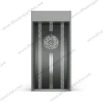 Hairline Floral Designed Landing Door Panel