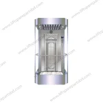 Hairline Stainless Steel Mirror Etched Observation Elevator Cabin
