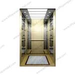 Mirror Etching Stainless Steel Passenger Elevator Cabin