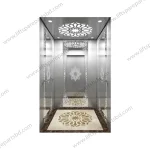 Mirror Stainless Steel Elegant Passenger Lift Cabin