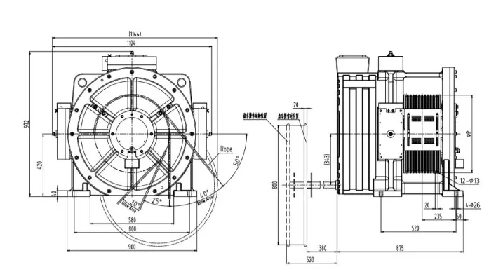 Nidec KDS Villa lift Traction Machine