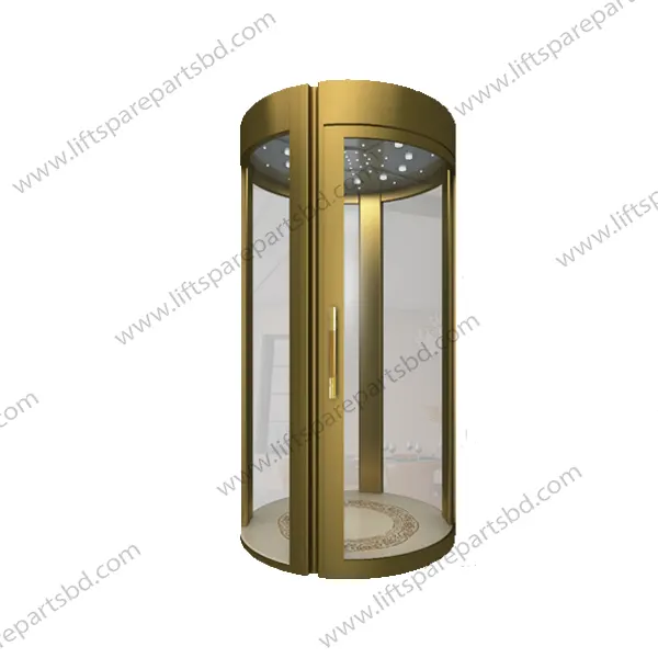 Titanium Gold Stainless Steel Observation Elevator Cabin