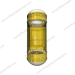 Titanium Mirror Etched Stainless Steel Observation Elevator Cabin