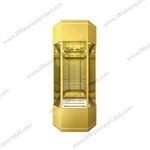 Titanium Mirror Etching Stainless Observation Lift Cabin