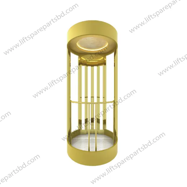 Titanium Mirror Stainless Steel Observation Elevator Cabin