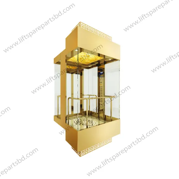 Titanium Mirror Stainless Steel Observation Lift Cabin