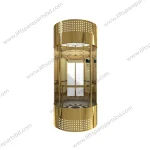 Titanium Mirror Stainless Steel Observation Lift Cabin